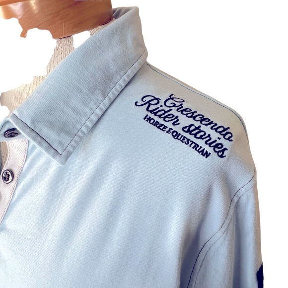 Horze Crescendo Rider Stories Long Sleeve Polo With Embroidered & Patch … - Picture 7 of 14